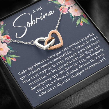 A Mi Sobrina Interlocking Hearts Necklace - Love You This Much